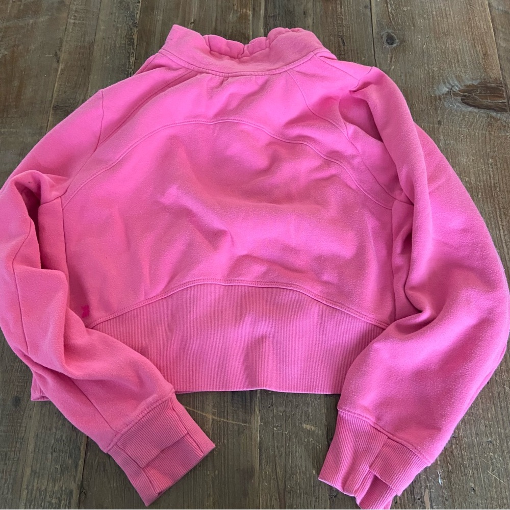 All in Motion Quarter Zip Pink Women's Pullover Summer Sweatshirt Small - Picture 2 of 4